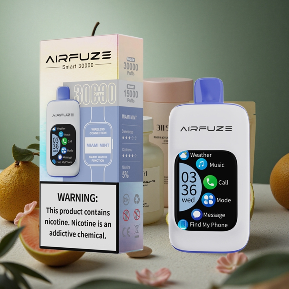 AirFuze Smart 30000 Pufuri + 5% Nicotină Vape Dispozabil Mentă Miami