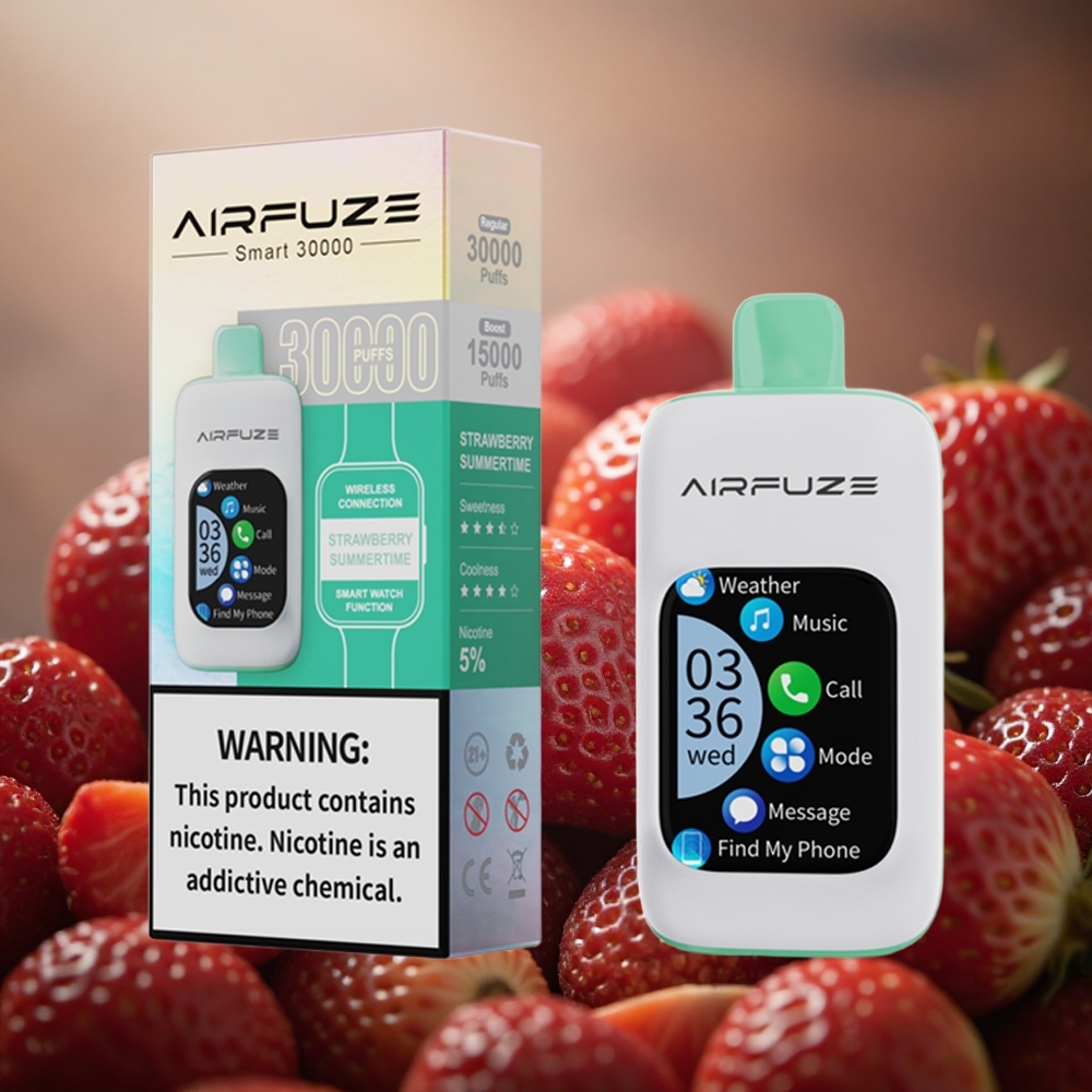 AirFuze Smart 30000 Pufuri + 5% Nicotina Vape Dispozabil Căpșuni Vară