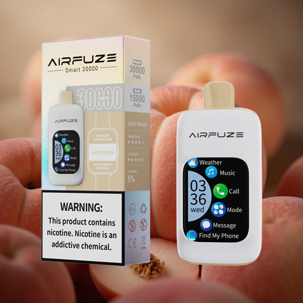 AirFuze Smart 30000 Pufuri 5% Nicotina Vape Dispozabil Piersica Zemoasă