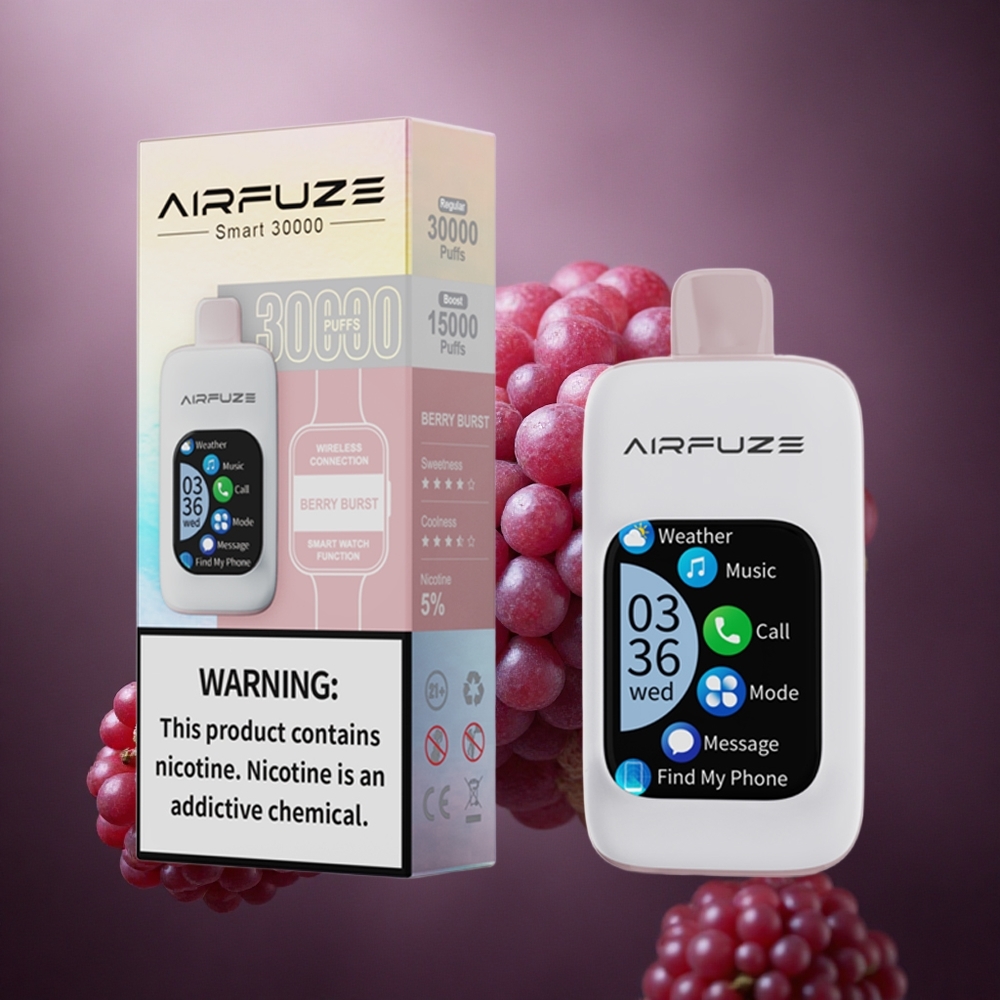 AirFuze Smart 30000 Pufuri Afișaj Tactil 5% Nicotina Vape Dispozabil Explozie de Fructe de Pădure