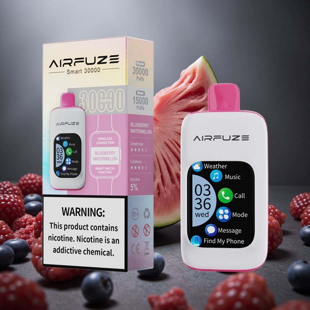 AirFuze Smart 30000 Pufuri Dispozabil Afină Pepene Verde 5% Baterie de 900mAh