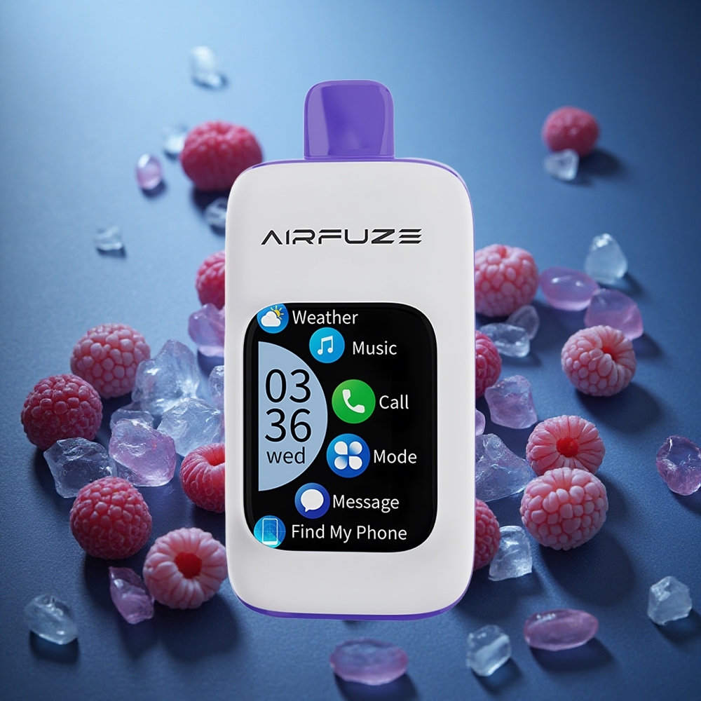 AirFuze Smart 30000 Pufuri Dispozabil Afine Gheață Albastru Cu Ecran Tactil și Port Type-C