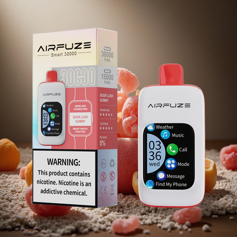 AirFuze Smart 30000 de Pufuri Baterie de 900mAh Vape Dispozabil Gummy Acero Dulce