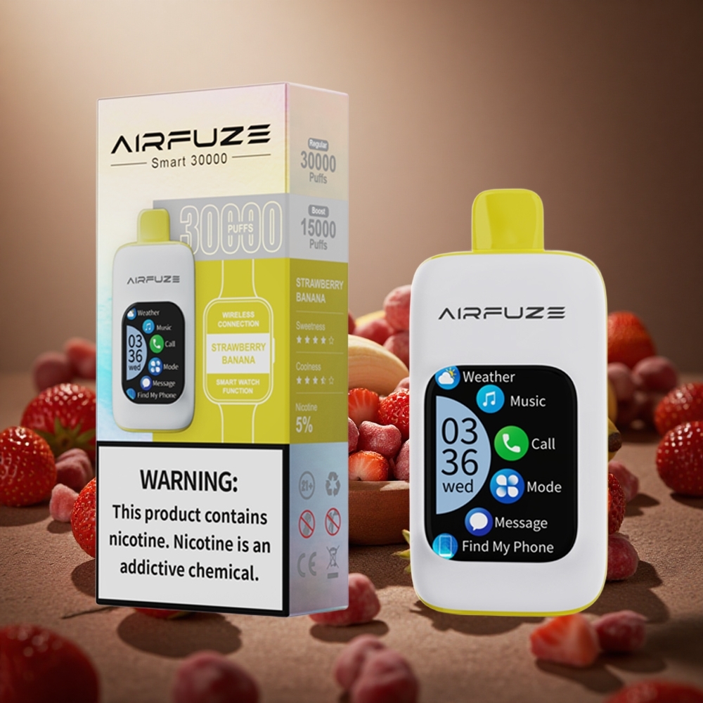 AirFuze Smart 30000 de Pufuri Capsă Dispozabilă Căpșuni Banane Afișaj Tactil Baterie Baterie de 900mAh