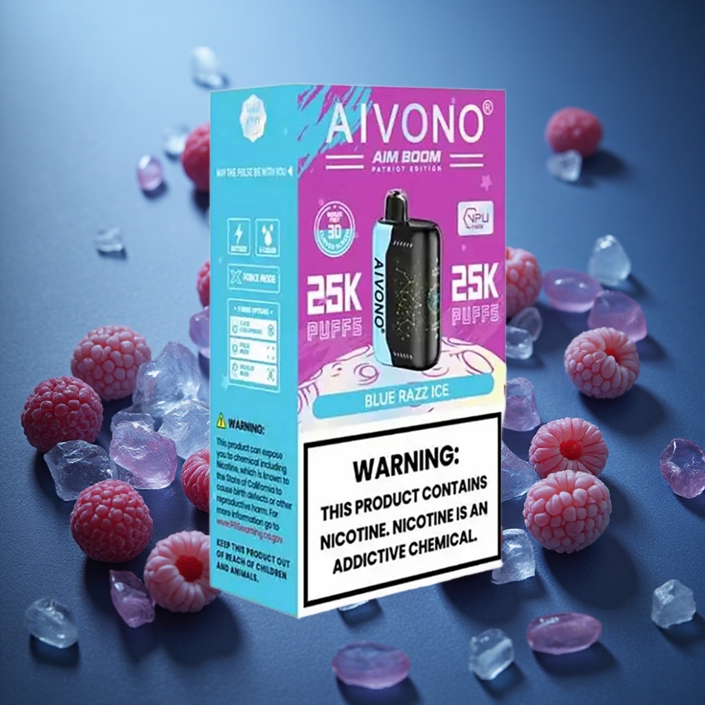Aivono Aim Boom 25000 Pufuri 28ml Zăpadă de Afine Albastru