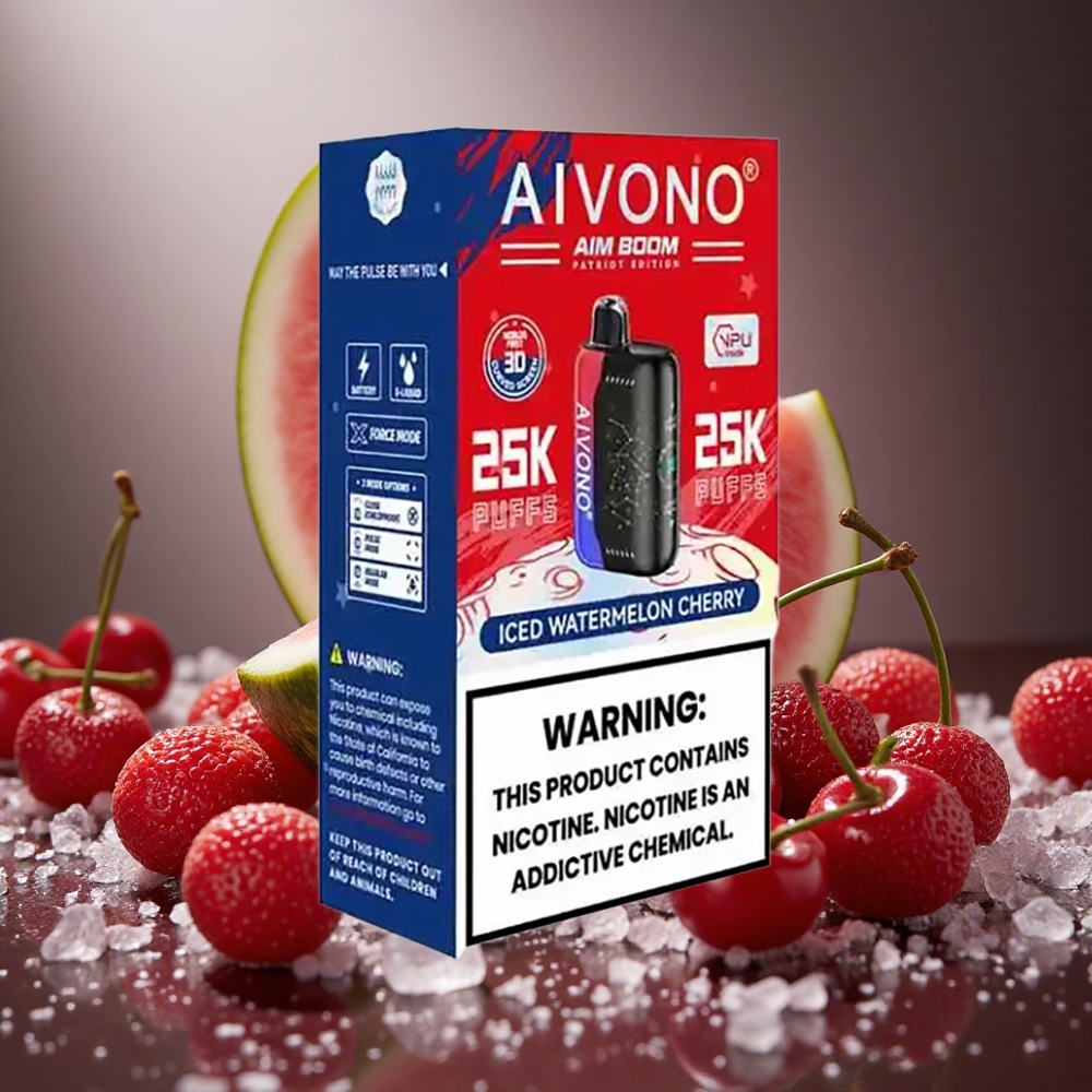 Aivono Aim Boom 25000 Pufuri Pepene Gheata Ciresa 28ml Baterie de 650mAh