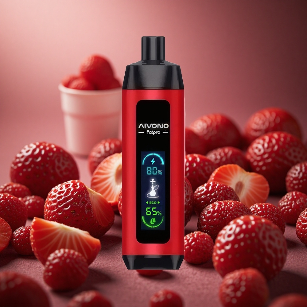 Aivono Aim Fatpro 22000 Pufuri Capsuni Punc Nicotina 5% Capacitate E-Lichid de 28ml