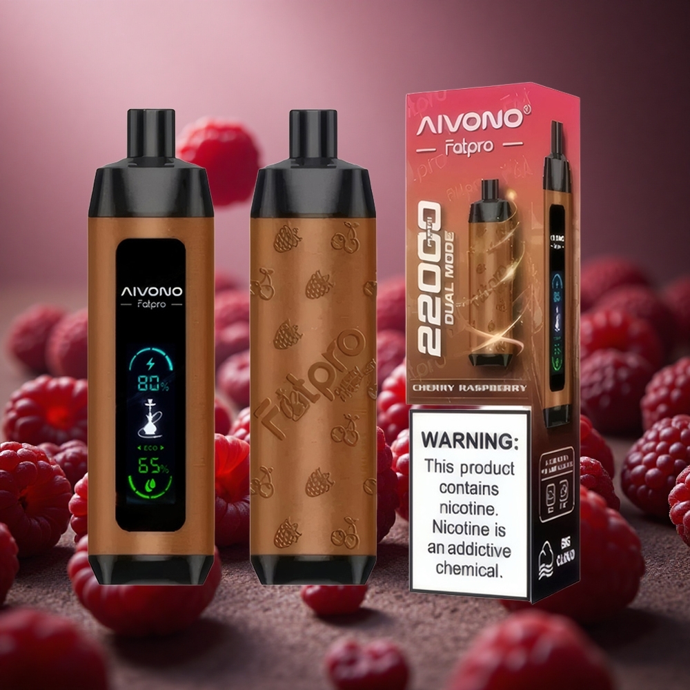 Aivono Aim Fatpro 22000 Pufuri Ciresă Zmeură Capacitate E-Lichid de 28ml Baterie de 600mAh