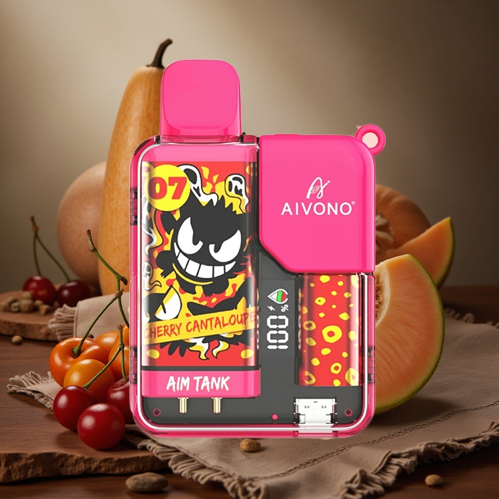 Aivono Aim-Tank 9500 Pufuri Cireșă Cantalup Capacitate E-Lichid de 18ml LCD