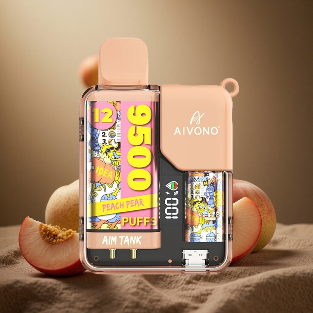 Aivono Aim-Tank 9500 Pufuri Piersică Pară Baterie Baterie de 650 mAh