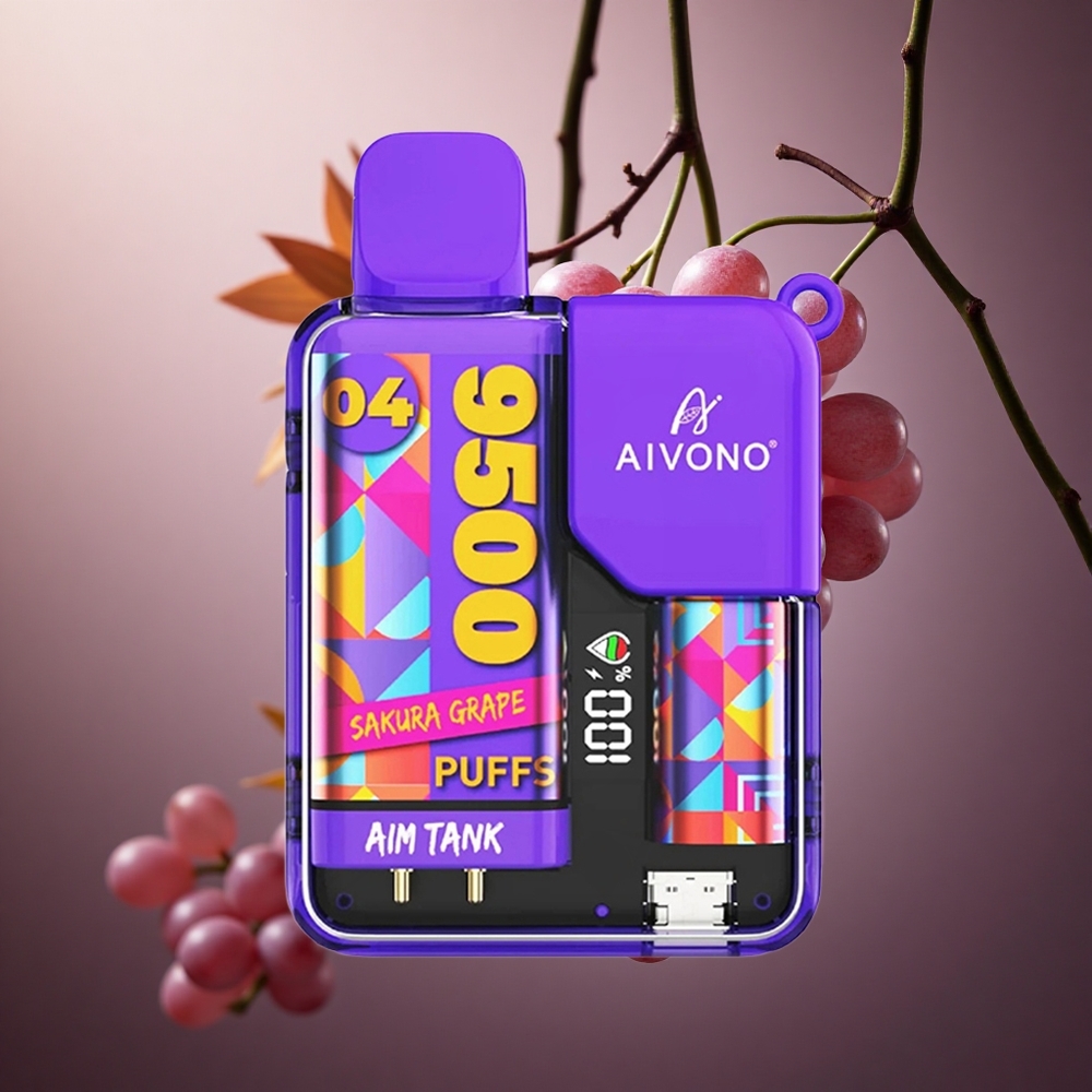 Aivono Aim-Tank 9500 Pufuri Sakura Struguri Capacitate E-Lichid de 18ml Baterie de 650 mAh