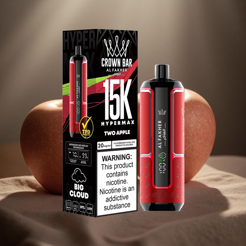 Al Fakher Crown Bar 15K Două Mere Capacitate E-Lichid de 22 ml 600mAh