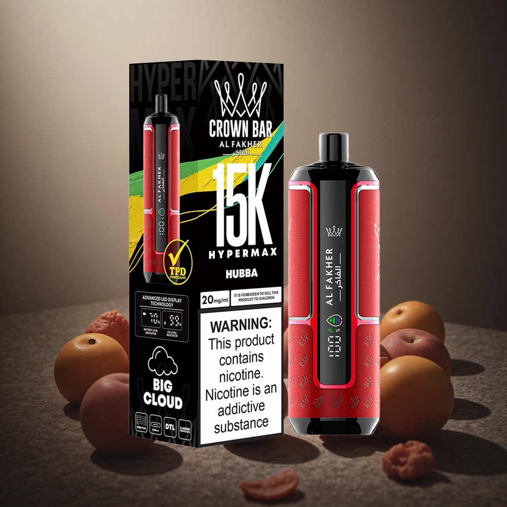 Al Fakher Crown Bar 15K Hypermax Capacitate E-Lichid de 22 ml Baterie de 600 mAh Bucăți Arome Combinate Portabil