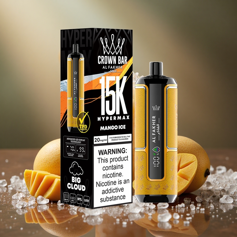 Al Fakher Crown Bar 15K Mango Gheață Capacitate E-Lichid de 22 ml Baterie de 600 mAh
