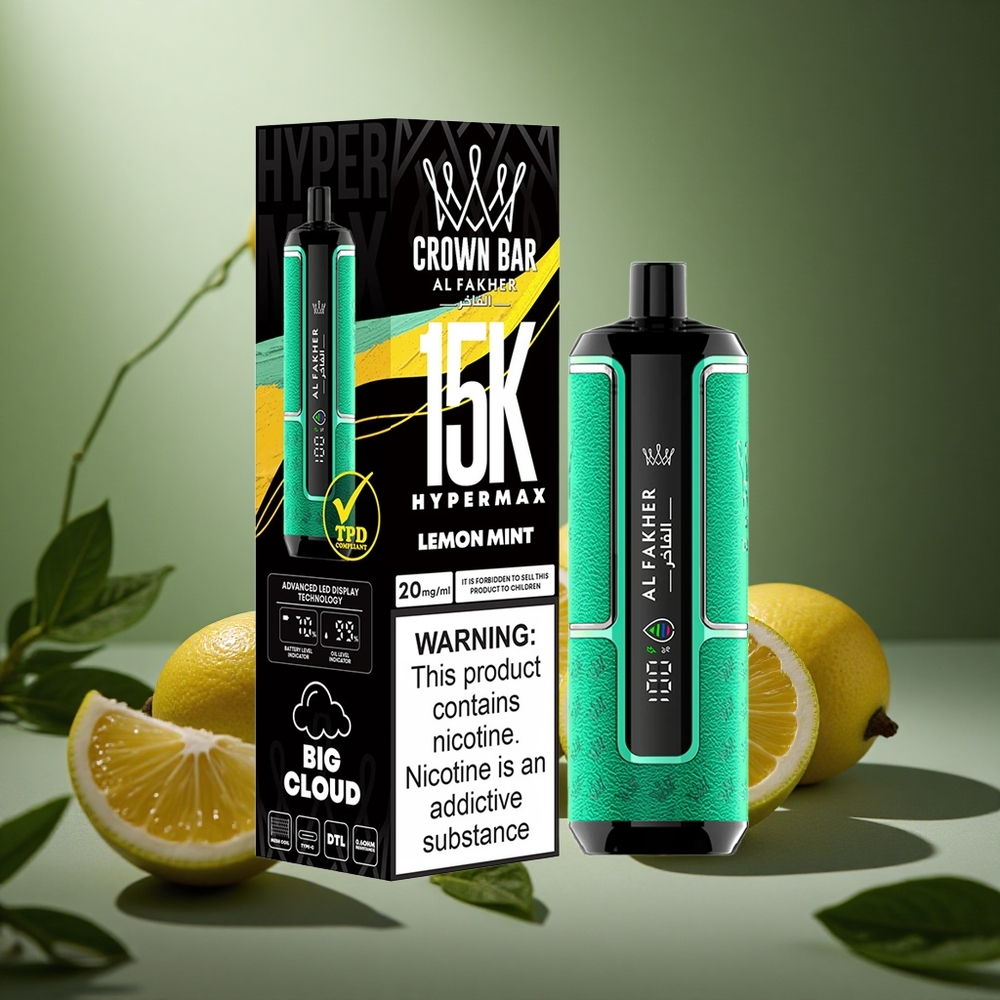 Al Fakher Crown Bar 15K Portabil Lămâie Mentă
