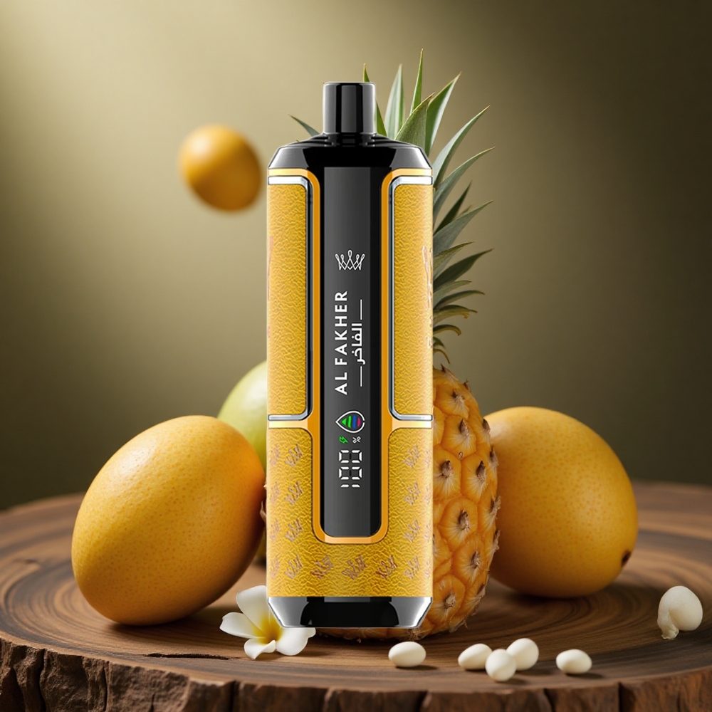 Al Fakher Crown Bar 15K Portabil Mangă Ananas Capacitate E-Lichid de 22 ml Baterie de 600 mAh