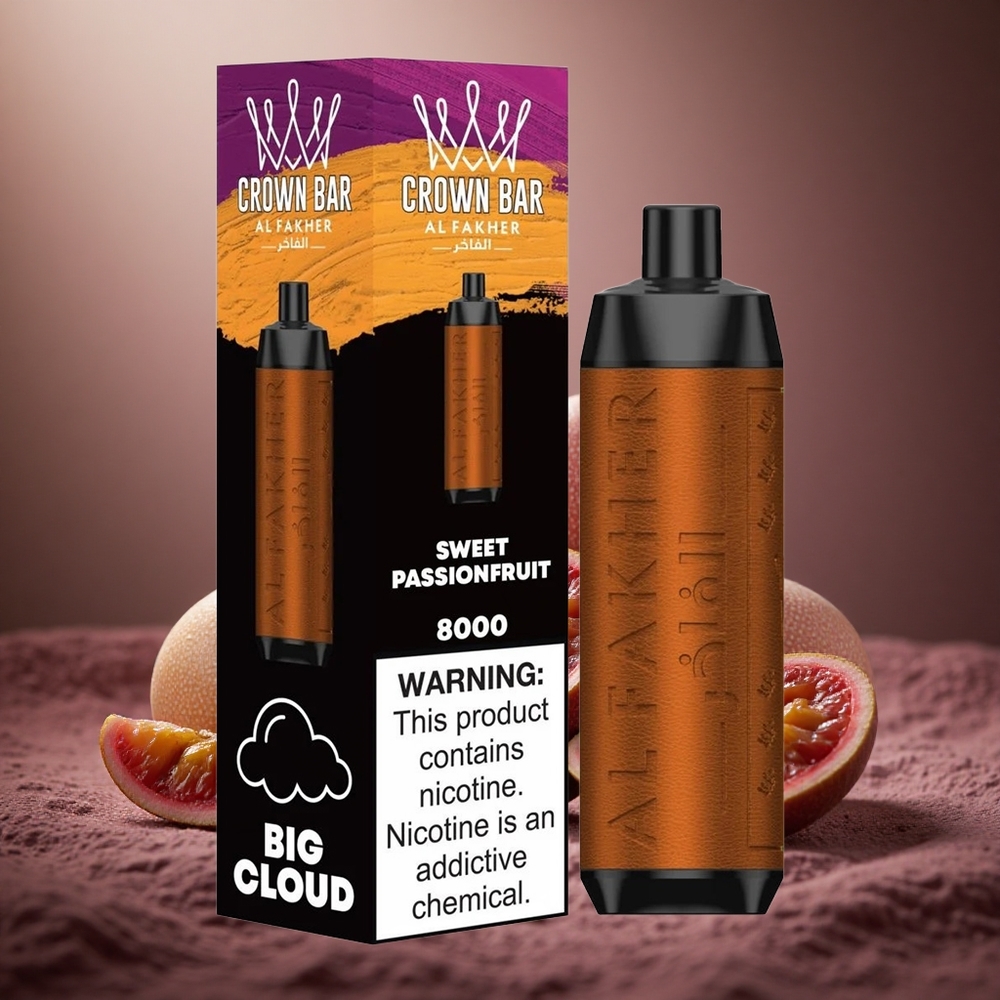 Al Fakher Crown Bar 8000 Pufuri Dulce Păsărica Fructelor cu Capacitate E-Lichid de 18ml e-Lichid și 5mg Nicotină