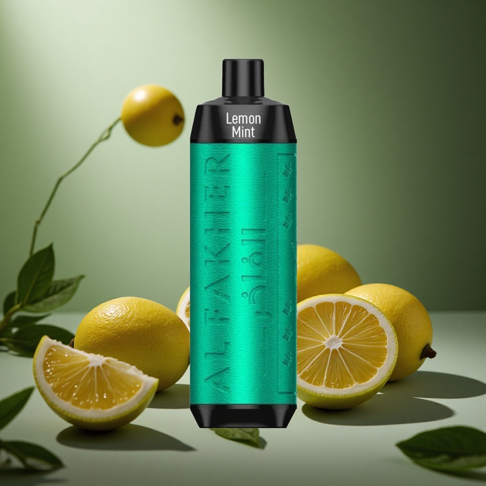 Al Fakher Crown Bar 8000 Pufuri Lămâie Mentă Capacitate E-Lichid de 18ml 600mAh