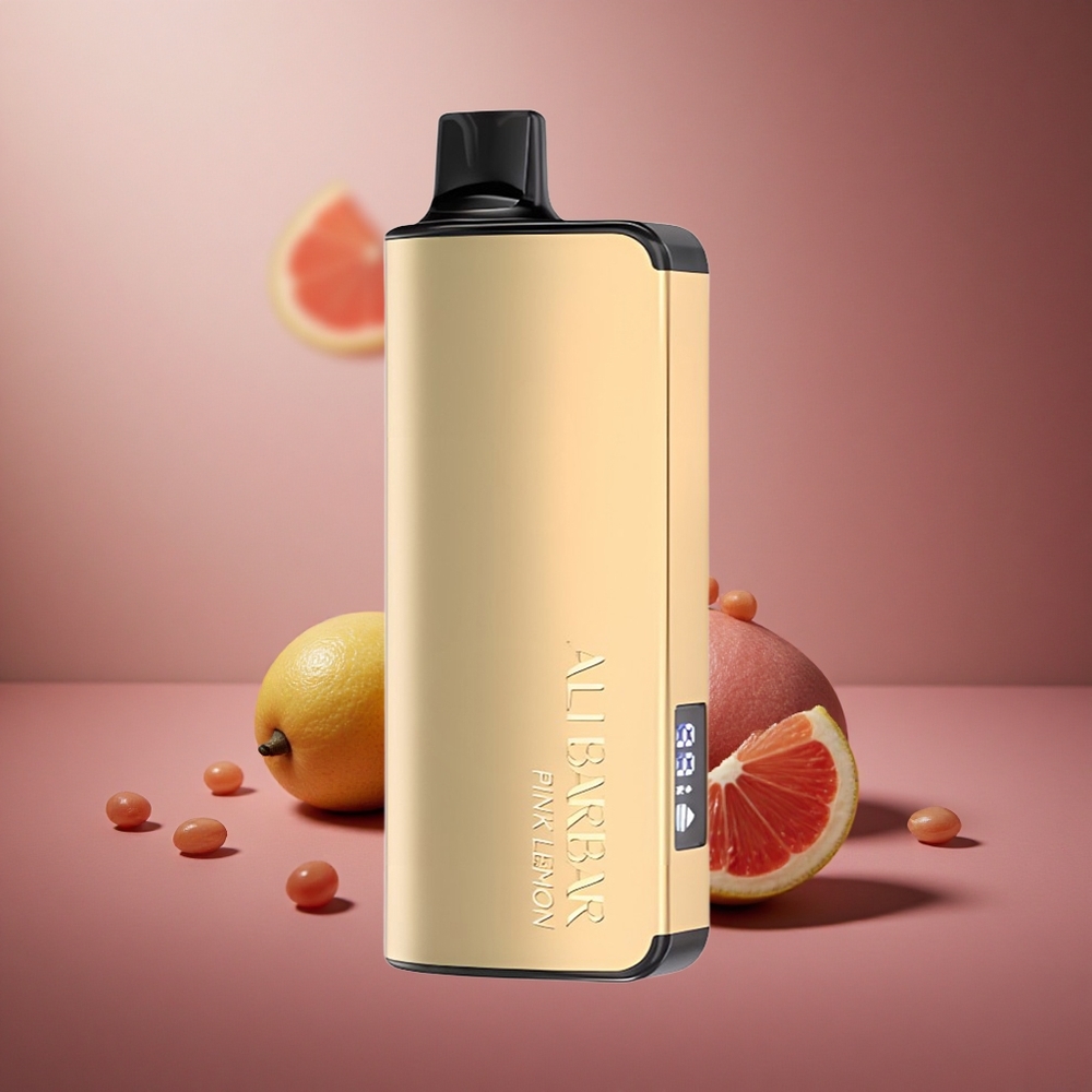 Alibarbar Ingot 9000 Pufuri Lămâie Roz Capacitate E-Lichid de 22ml Baterie de 2350mAh