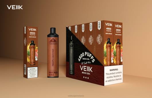 VEIIK Micko Era 4500 pufuri de unica folosinta 30 mg ananas grapefruit - VEIIK vape review LT8V6